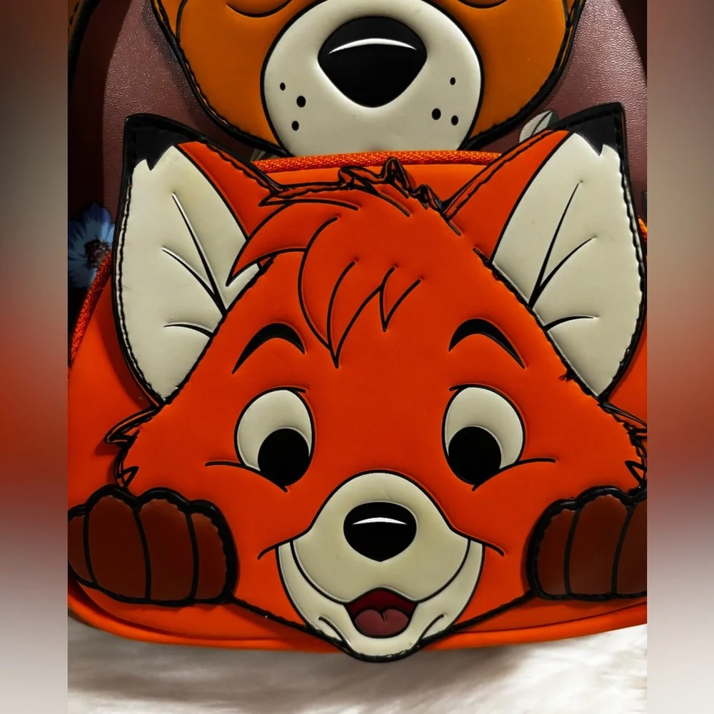 Loungefly Disney Fox and Hound Todd and Cooper Backpack EUC
